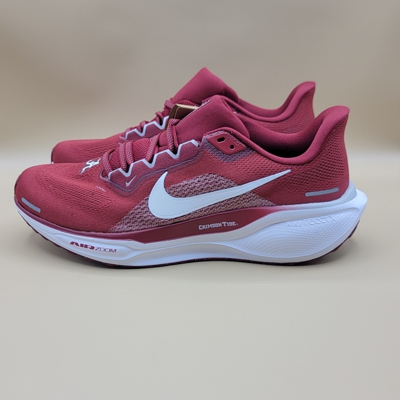 Nike Air Zoom Pegasus 41 Alabama Rolltide Men's Running Shoes Size 10 Crimson